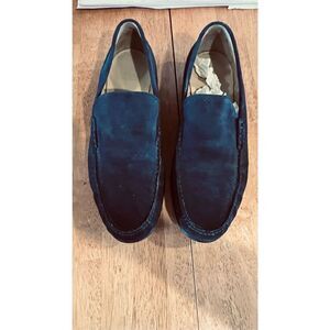 Bally Desta Blue Suede Loafers Shoes Mens Size 40 US 7